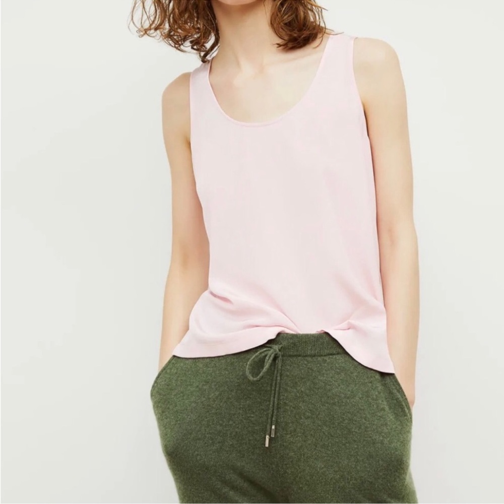 MM LaFleur Vicky 1.0 Washable Silk Tank in Rosewater